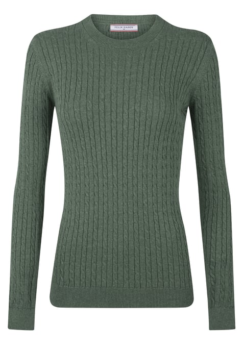 Pullover Zopfmuster Pullover Mit Rundhals - Image 1