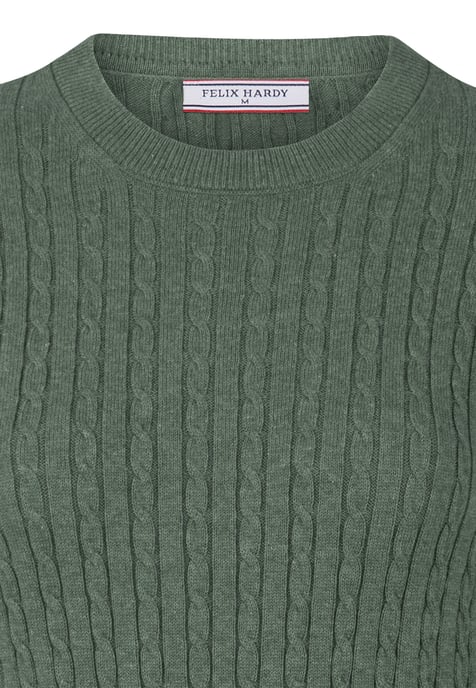 Pullover Zopfmuster Pullover Mit Rundhals - Image 2