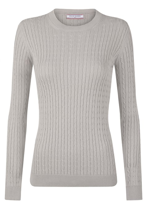 Pullover Zopfmuster Pullover Mit Rundhals - Image 1