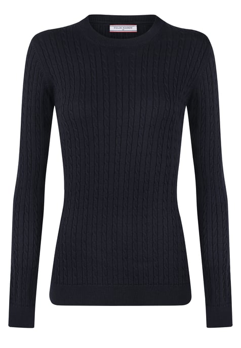 Pullover Zopfmuster Pullover Mit Rundhals - Image 1
