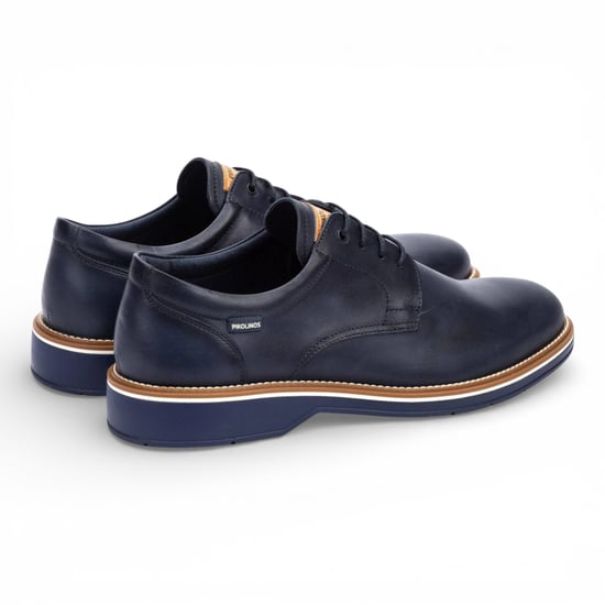 Pikolinos Herren-Schnürschuhe aus blauem Leder, Derby-Stil, Komfortschuh - Bordeauxrot - Image 4