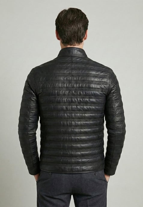 Lederjacke Sportliche Lederjacke Mit Reißverschluss - Image 2