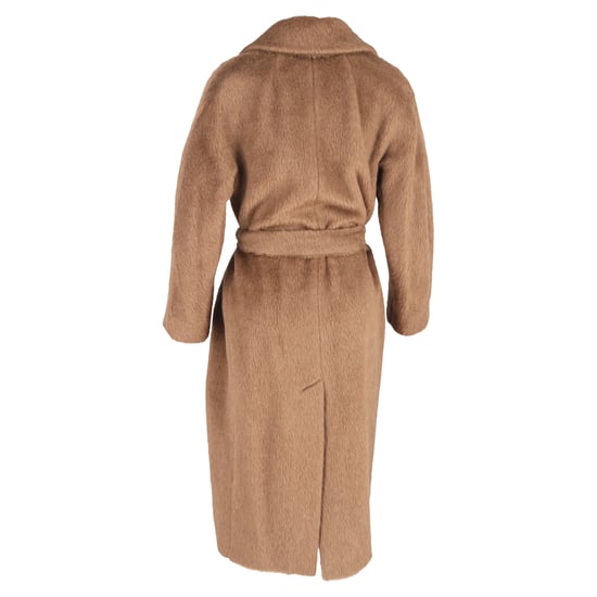 Max Mara Borbone zweireihiger Teddy-Mantel aus braunem Alpaka - Image 3