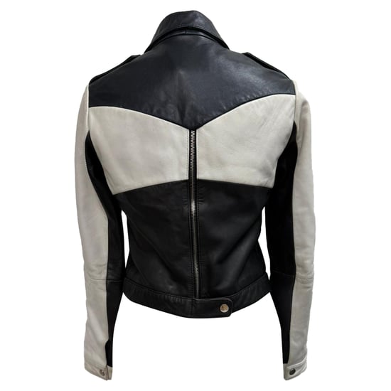 Maje Zweifarbige Jacke aus schwarzem Polyester - Image 5