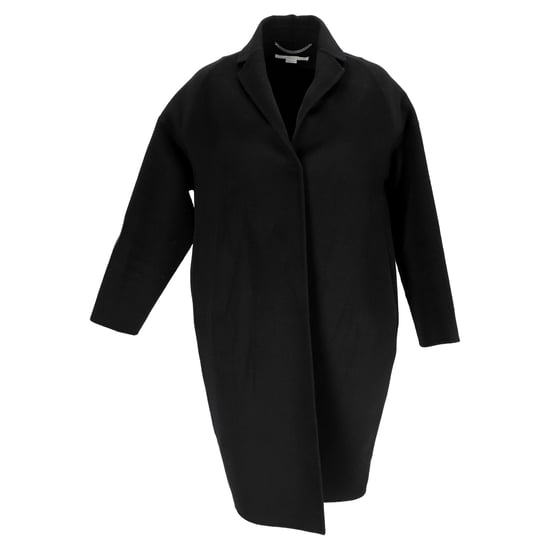 Stella McCartney Mantel mit verdeckten Knöpfen aus schwarzer Wolle - Image 1