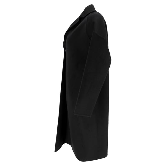 Stella McCartney Mantel mit verdeckten Knöpfen aus schwarzer Wolle - Image 2