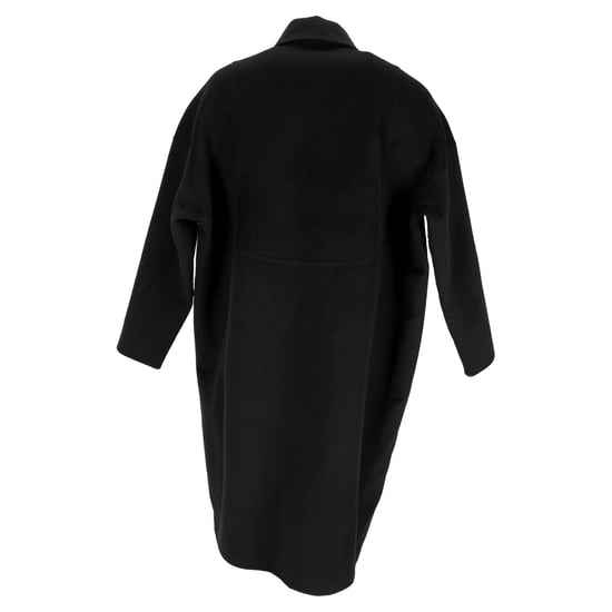 Stella McCartney Mantel mit verdeckten Knöpfen aus schwarzer Wolle - Image 3