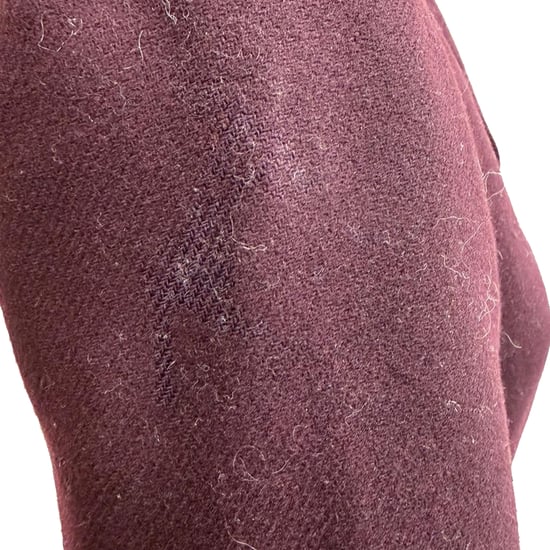 Burberry Brit Einreiher-Kurzmantel aus burgunderroter Wolle - Image 3