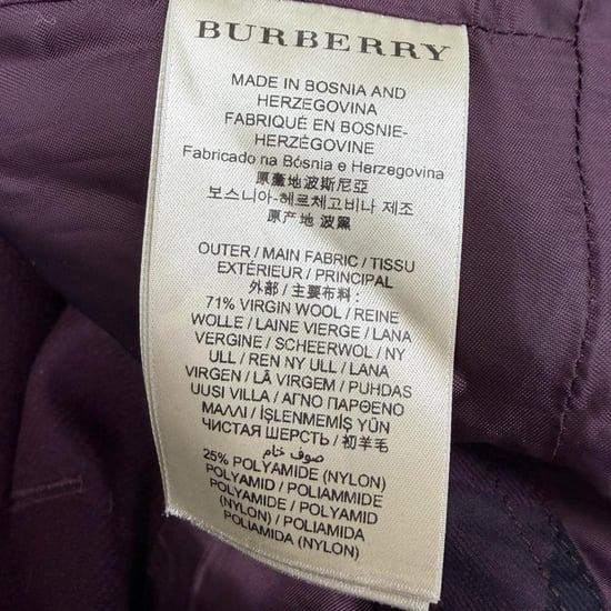 Burberry Brit Einreiher-Kurzmantel aus burgunderroter Wolle - Image 6
