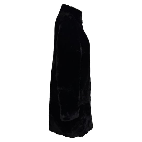 Maje Gibson Mantel aus schwarzem Lammfell - Image 4
