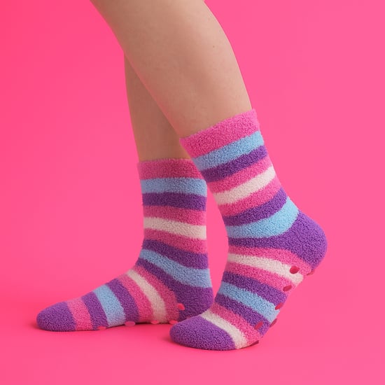 4er Pack Mädchen Bett-Socken - Warm Weich Gemütlich Winter Alltag Komfort - Image 5