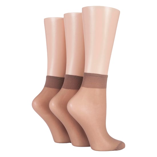 3er-Pack Damen 15 Denier 100% Nylon Knöchelsocken - Durchsichtiger, leichter Komfort - Image 3