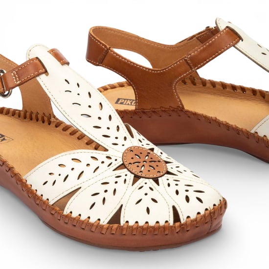 Pikolinos Damen-Keilsandalen aus hellbraunem Leder mit Polsterung - P-Vallarta - Image 5