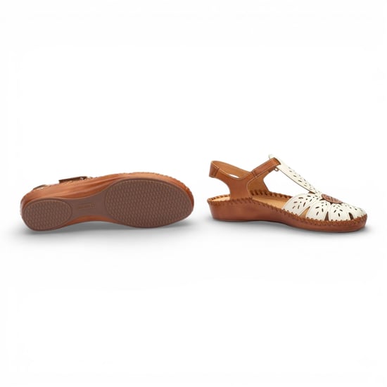 Pikolinos Damen-Keilsandalen aus hellbraunem Leder mit Polsterung - P-Vallarta - Image 6