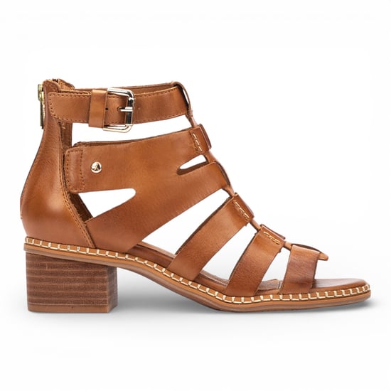 Pikolinos Damen-Gladiator-Sandalen aus braunem Leder mit Blockabsatz - Blanes - Image 1