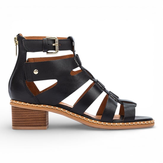 Pikolinos Damen-Gladiator-Sandalen aus schwarzem Leder mit Blockabsatz - Blanes - Image 1