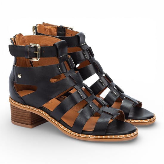 Pikolinos Damen-Gladiator-Sandalen aus schwarzem Leder mit Blockabsatz - Blanes - Image 4