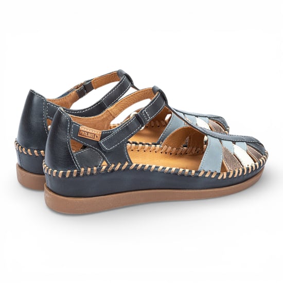 Pikolinos Damen-Keilsandalen aus ozeanblauem Leder - Cadaques - Image 6