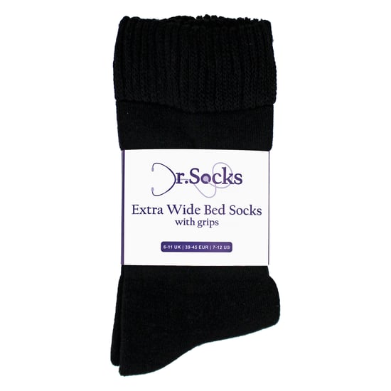Herren Extraweite Winterbett-Socken mit Grip | Rutschfeste thermische Schlafsocken - Image 2