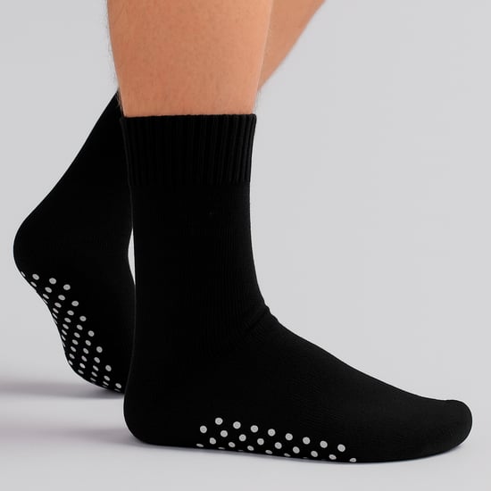 Herren Extraweite Winterbett-Socken mit Grip | Rutschfeste thermische Schlafsocken - Image 5