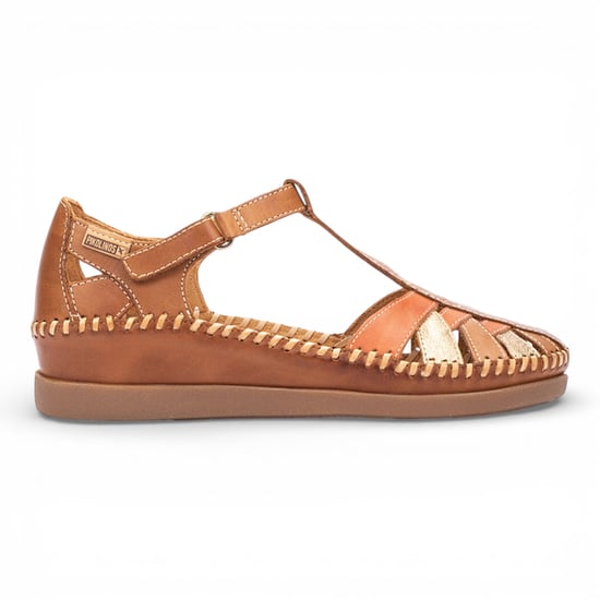 Pikolinos Damen-Keilsandalen aus braunem Leder - Cadaques - Image 1