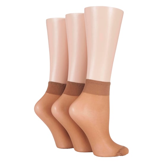 3er-Pack Damen 15 Denier 100% Nylon Knöchelsocken - Durchsichtiger leichtgewichtiger Komfort - Image 3