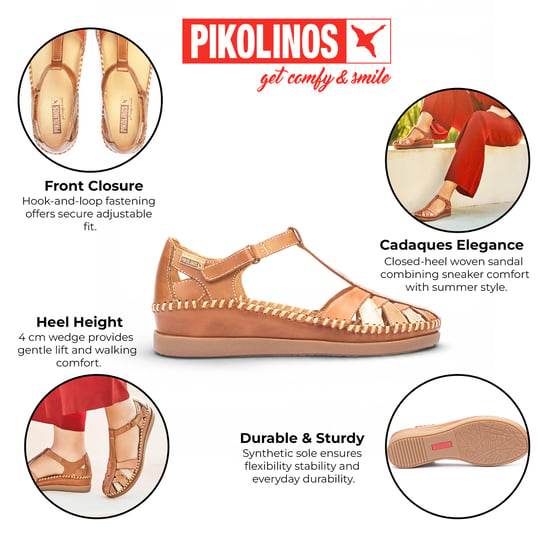 Pikolinos Damen-Keilsandalen aus braunem Leder - Cadaques - Image 2