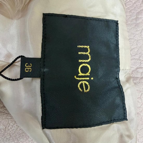 Maje Mantel aus strukturiertem Shearling in Rosa Lammleder - Image 4