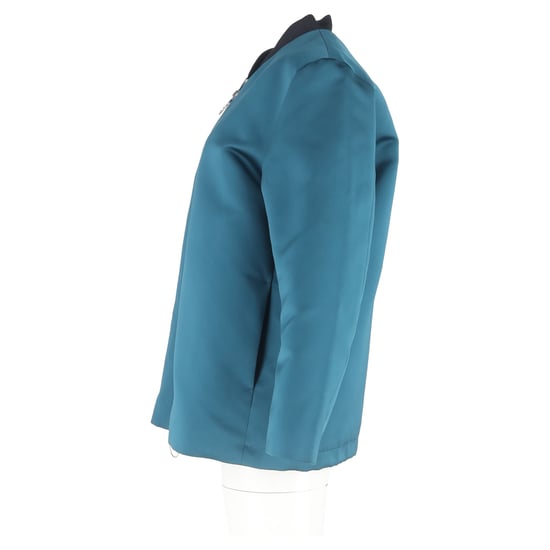 Acne Studios Troy Satin Bomberjacke in Türkis Polyester - Image 2