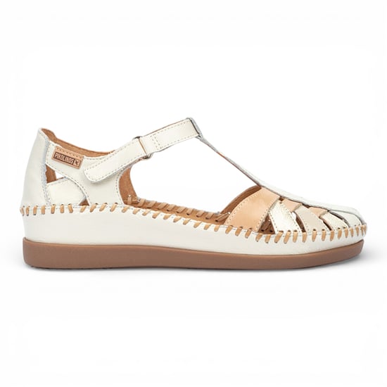 Pikolinos Damen-Keilsandalen aus weißem Leder - Cadaques - Image 1