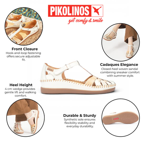 Pikolinos Damen-Keilsandalen aus weißem Leder - Cadaques - Image 2