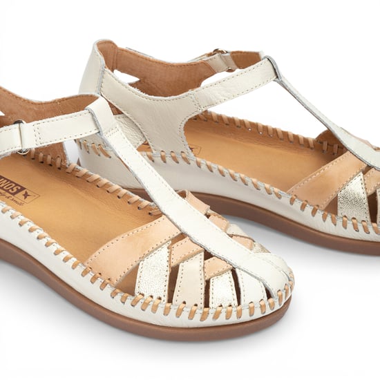 Pikolinos Damen-Keilsandalen aus weißem Leder - Cadaques - Image 6