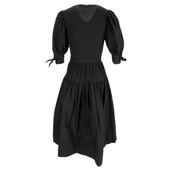 Ulla Johnson Cintia Midikleid mit Puffärmeln aus schwarzer Baumwolle - Image 3