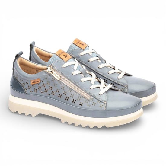 Pikolinos Damen-Sneaker aus Denimblauem Leder mit Schnürung und Reißverschluss - Vigo - Image 3