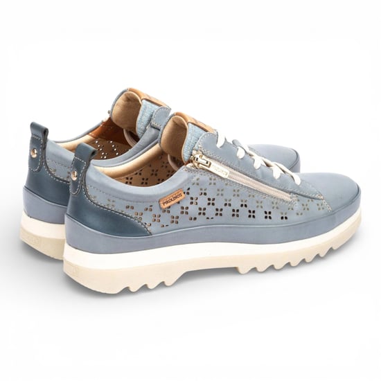 Pikolinos Damen-Sneaker aus Denimblauem Leder mit Schnürung und Reißverschluss - Vigo - Image 5