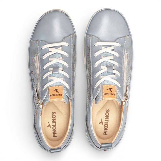 Pikolinos Damen-Sneaker aus Denimblauem Leder mit Schnürung und Reißverschluss - Vigo - Image 6