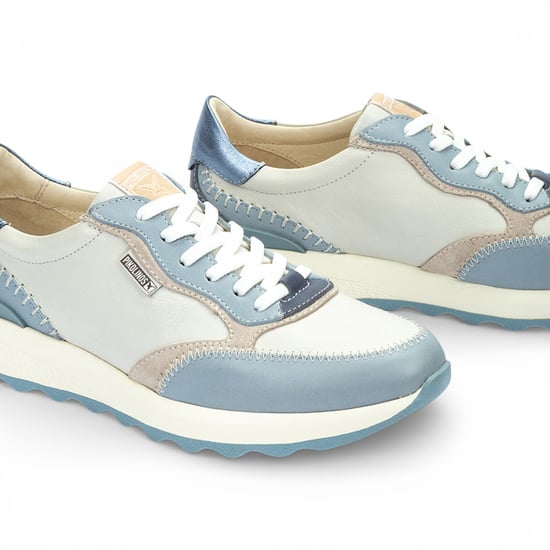 Pikolinos Damen-Sneaker aus Leder mit Schnürung, Denimblau - Arrecife - Image 6