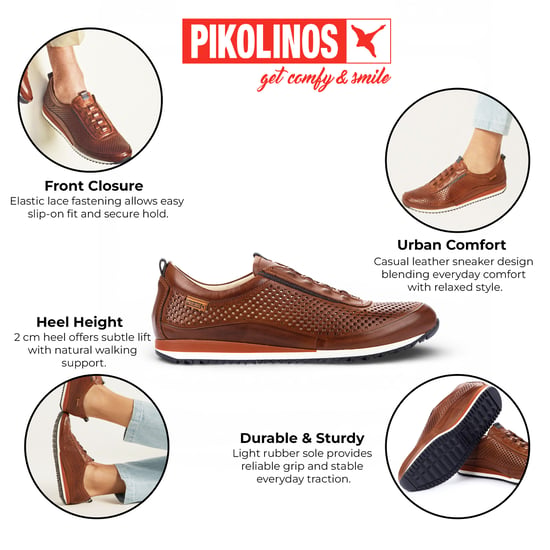 Pikolinos Herren-Sneaker aus braunem Leder mit elastischem Schaft zum Hineinschlüpfen - Liverpool - Image 2