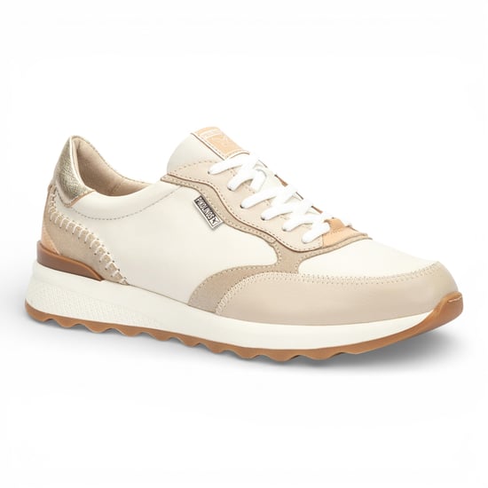 Pikolinos Damen-Sneaker aus beigefarbenem Leder mit Schnürung - Arrecife - Image 3