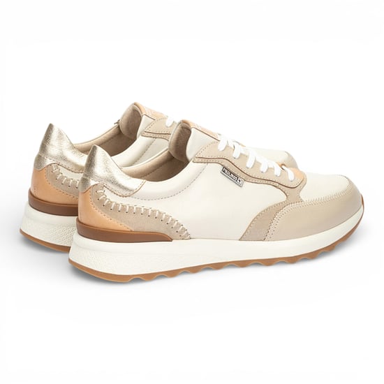 Pikolinos Damen-Sneaker aus beigefarbenem Leder mit Schnürung - Arrecife - Image 5