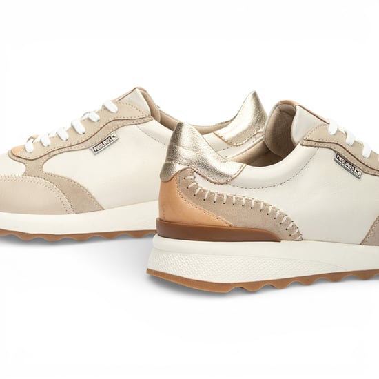Pikolinos Damen-Sneaker aus beigefarbenem Leder mit Schnürung - Arrecife - Image 6