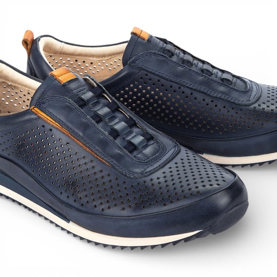 Pikolinos Herren-Sneaker aus blauem Leder mit elastischem Schaft zum Hineinschlüpfen - Liverpool - Image 4