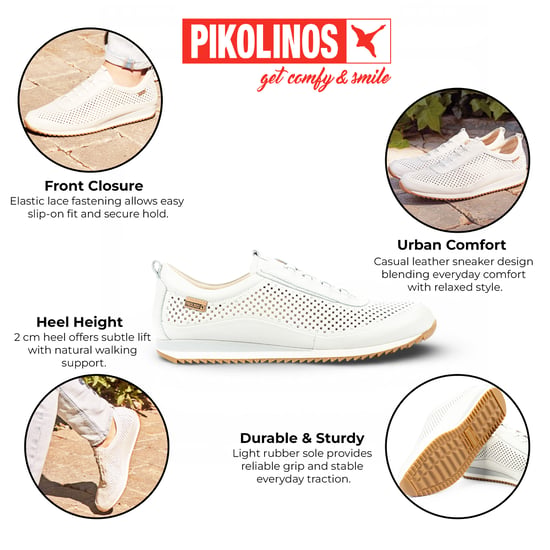 Pikolinos Herren-Sneaker aus weißem Leder mit elastischem Schaft zum Hineinschlüpfen – Liverpool - Image 2