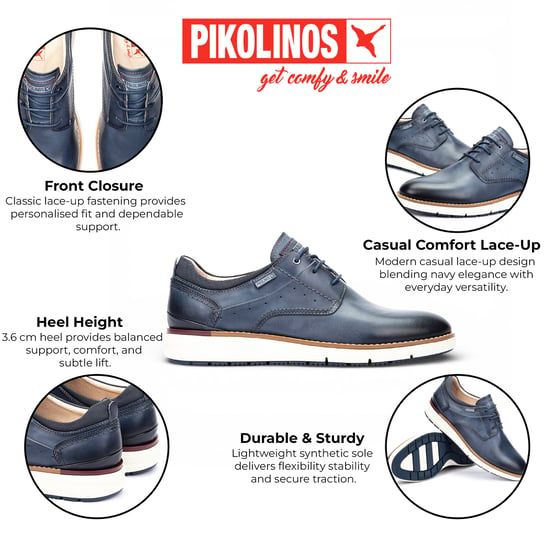 Pikolinos Herren-Sneaker aus blauem Leder mit Schnürung - Manacor - Image 2