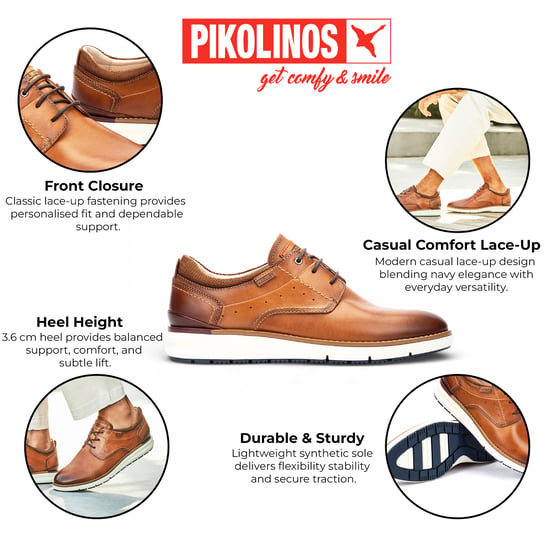 Pikolinos Herren-Sneaker aus braunem Leder mit Schnürung - Manacor - Image 2