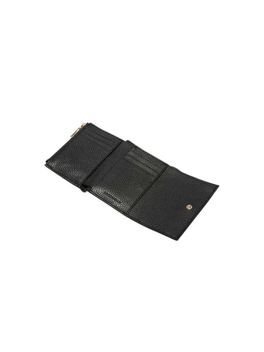 Metallisches Weichgeldbörse aus genarbtem Leder - Image 3