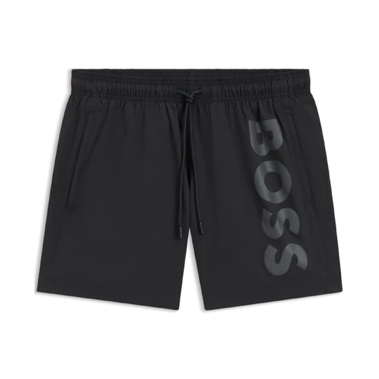 Herren Boss Octopus Logo Druck Badeshorts in Grau - Image 1