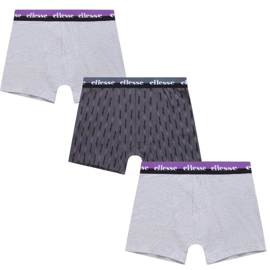Ellesse - "Muxel788" Boxershorts für Herren (3er-Pack) (Grau/Schwarz/Violett) - Image 1