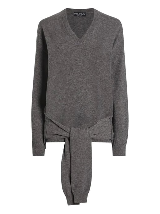 Grauer Kaschmirpullover - Image 2
