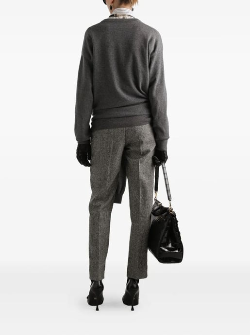 Grauer Kaschmirpullover - Image 3